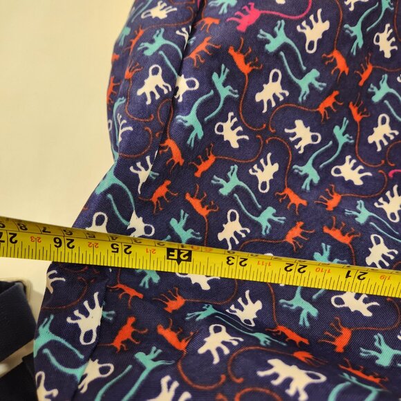 Kipling Monkey Pattern Duffel Bag Blue Large - Picture 7 of 10